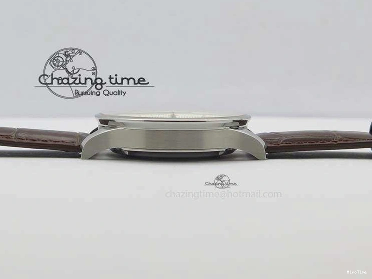 MIROTIME 1219 ModernLook Portuguese IW371445 ZF 1:1 Best Edition SS White Dial Gold Markers On Brown Leather Strap A79350 V 7269